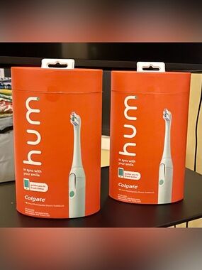 (2) Colgate Hum Smart Rechargeable Electric Toothbrush - White